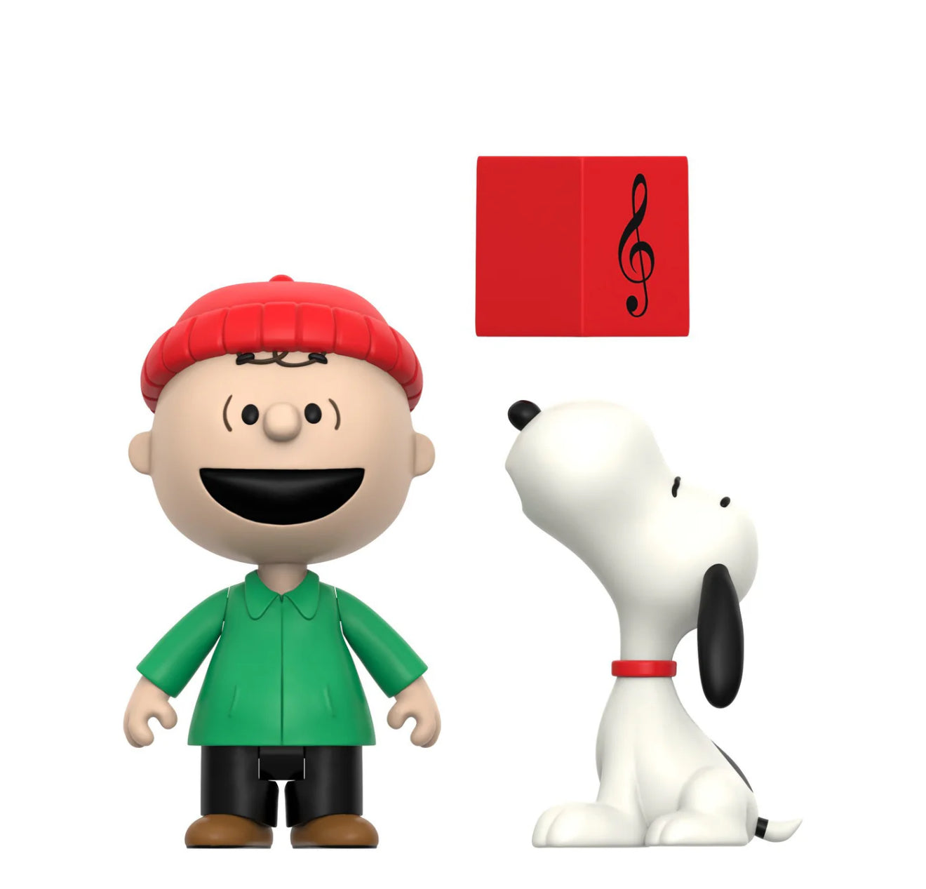 Charlie Brown And Snoopy Super7 ReAction Caroling 2 Pack