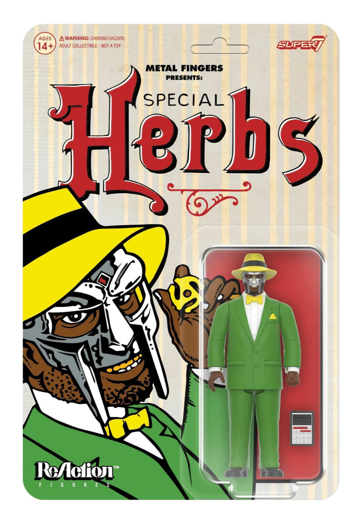 Super7 ReAction MF Doom Special Herbs Figure