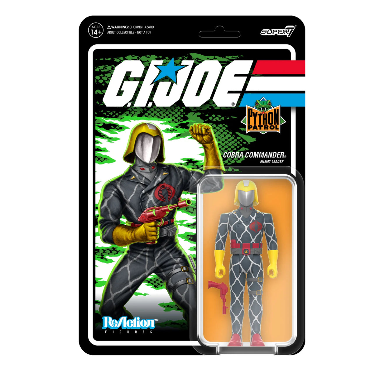 Super7 ReAction Cobra Commander Enemy Leader Figure