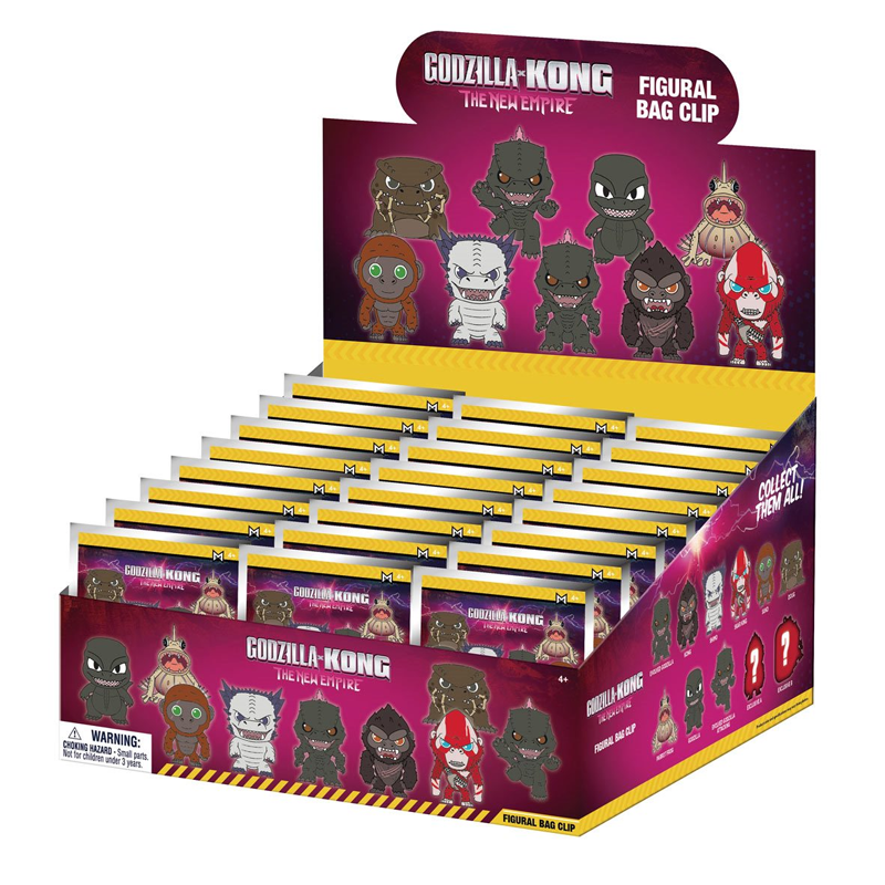 Godzilla Kong the New Empire -  Blind Bag Figural Bag Clip