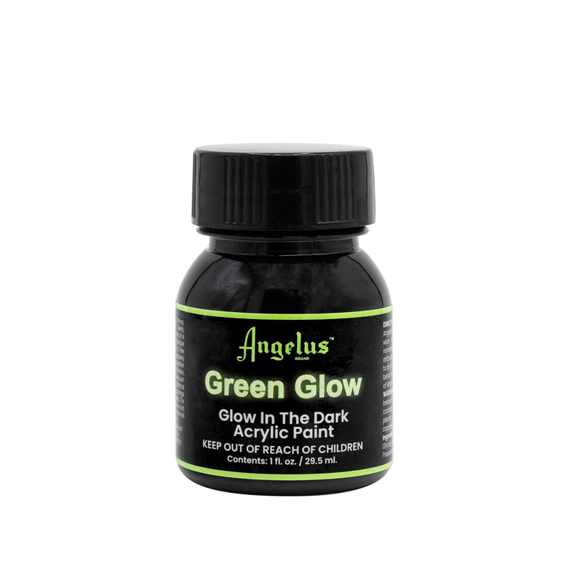 Green Glow (Glow in the Dark) Angelus Leather Paint 1oz