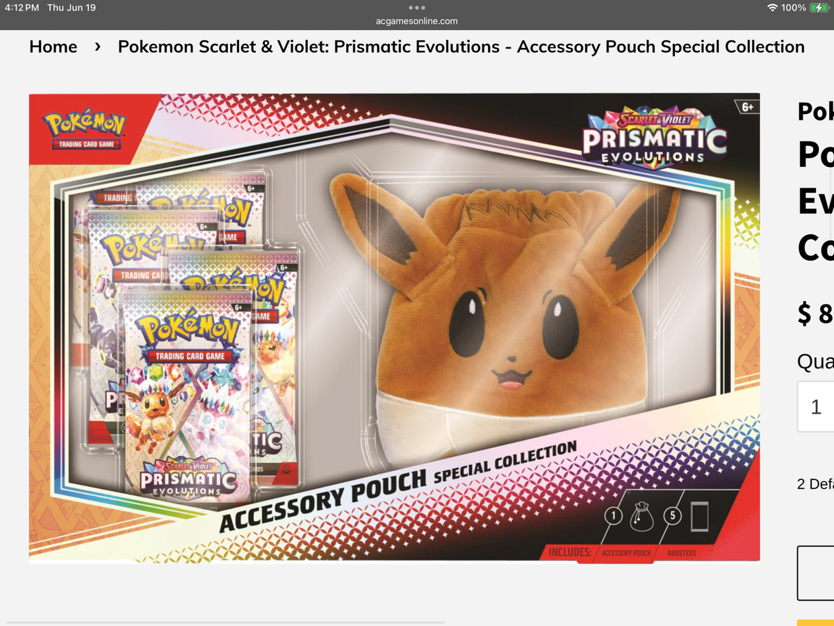 Pokemon Cards - Evolutions Eevee Accessory Pouch Box