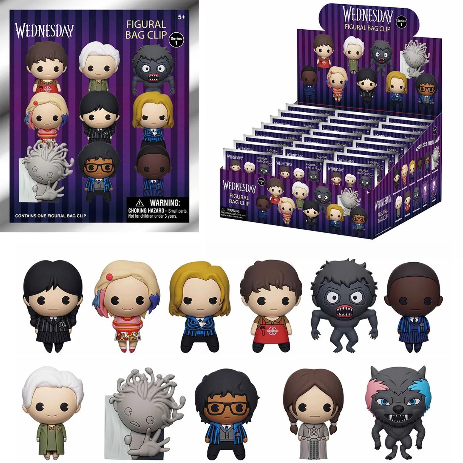 Wednesday Figural Bag Clip