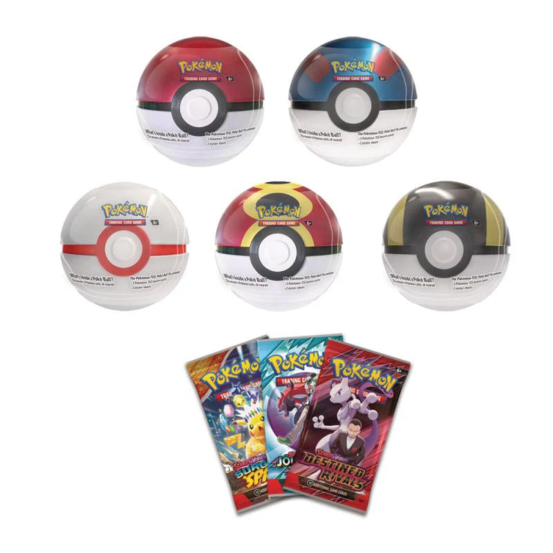 Pokemon Cards - Poke Ball Tin 3 Packs Included