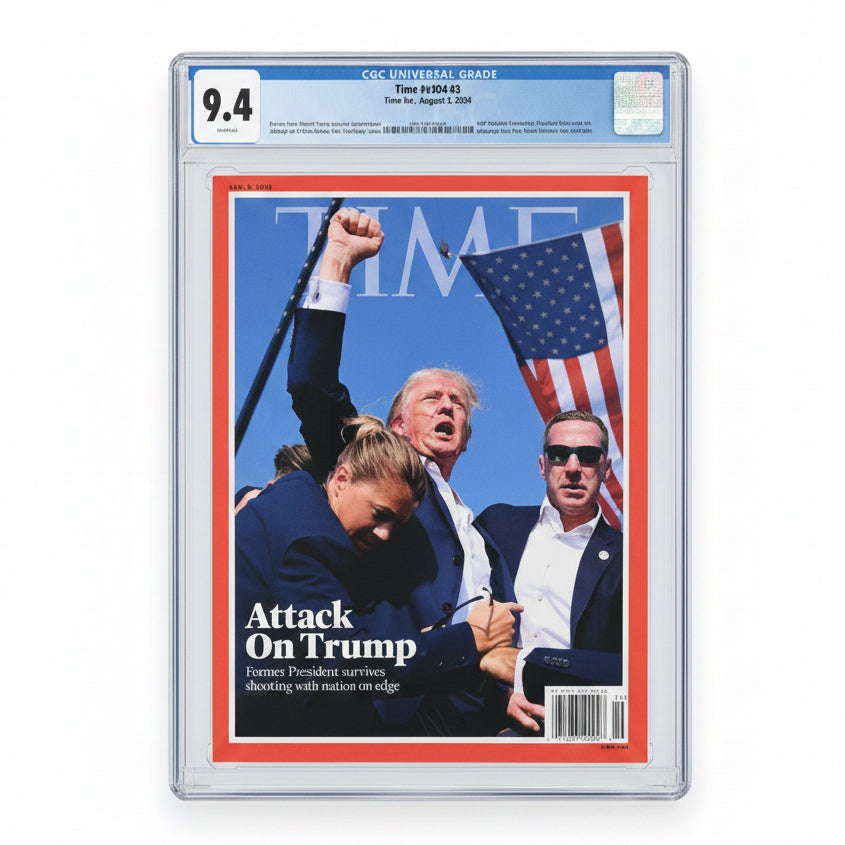 CGC 9.4- Donald Trump Attack on Trump 2024 - Time Magazine