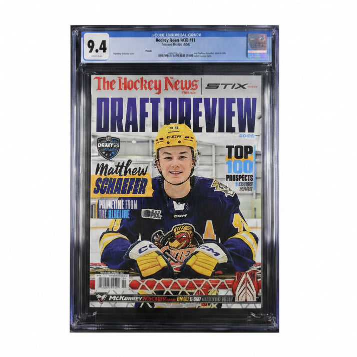 CGC 9.4 - Matthew Schaefer Draft Preview 2025 - The Hockey News Magazine (TOP POP)