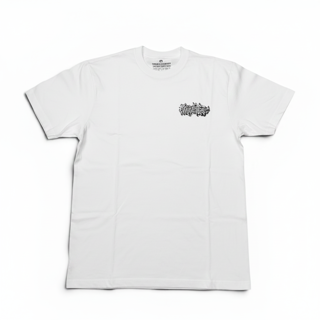 Spray Skull Tee White - Clandestinos Limited Edition