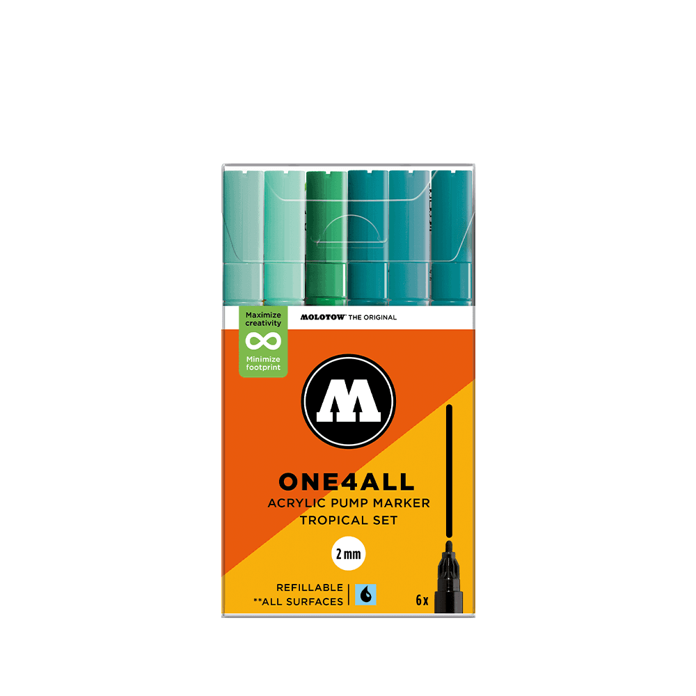 Moltow One4All Acrylic Pump Marker Tropical Set 2 mm