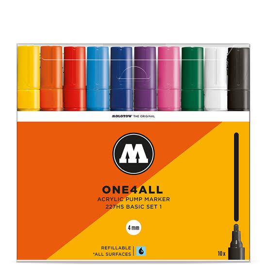 Molotow One4All Acrylic Pump Marker 4 mm Basic Set 1