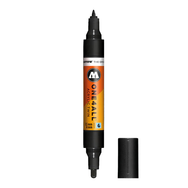Molotow One4All Acrylic Twin Glossy Signal Black 1.5 mm - 4 mm