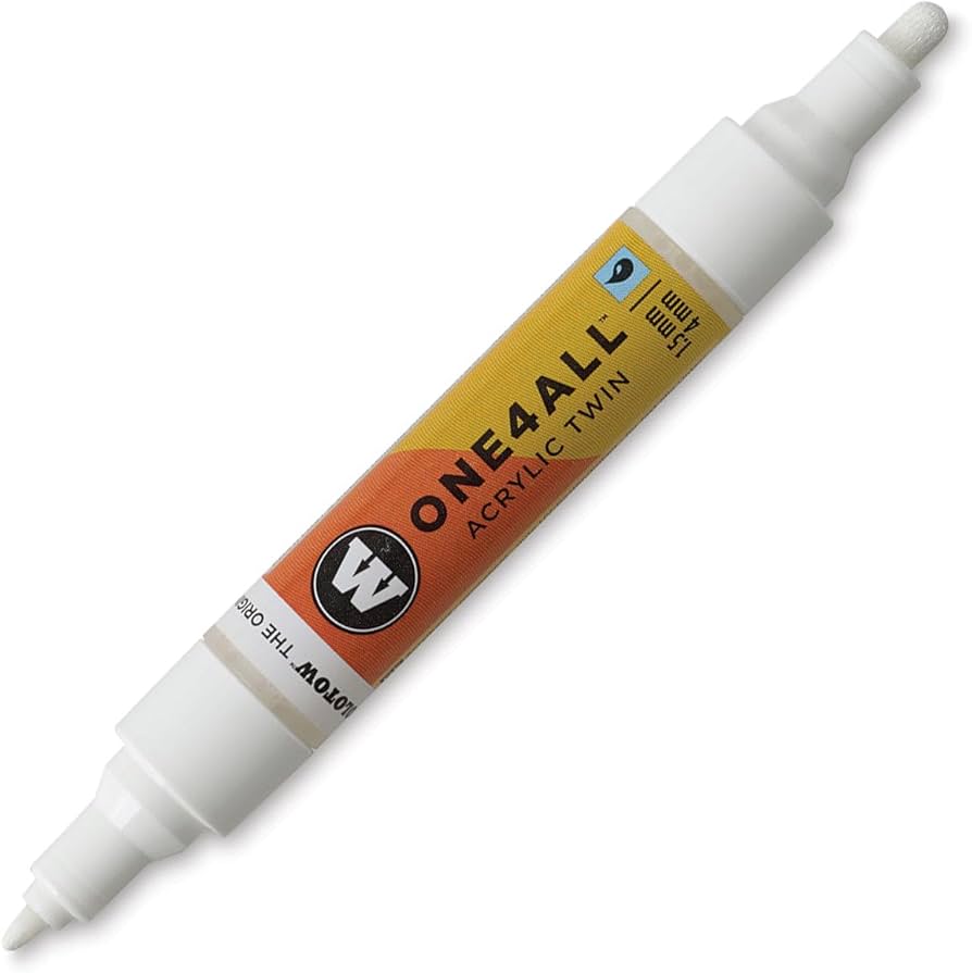 Molotow One4All Acrylic Twin Signal White 1.5 mm - 4 mm