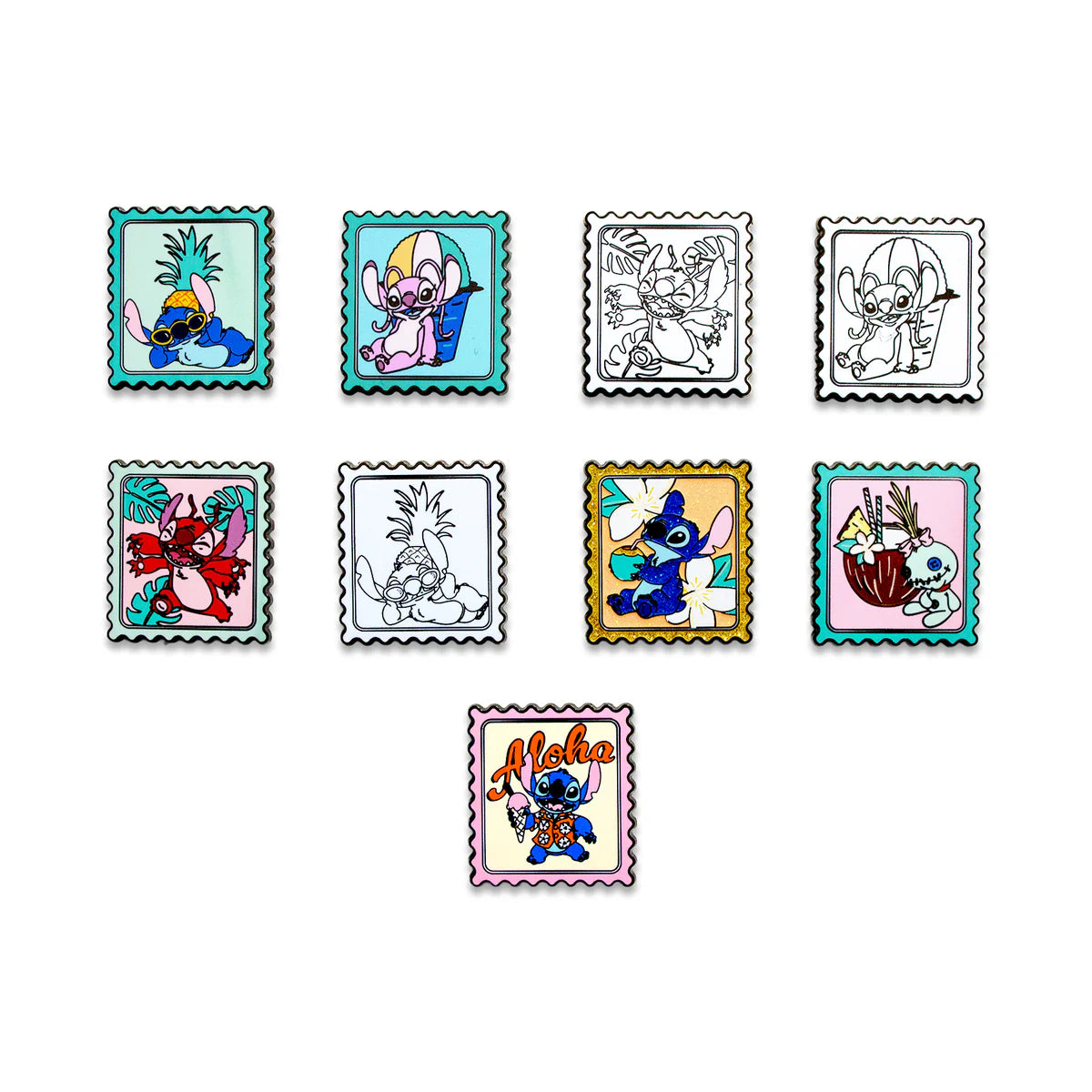 Disney Stitch Fig Pig Enamel Blind Box