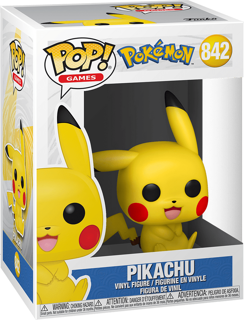 Pikachu (Sitting)- Pokemon - Funko Pop Games #842