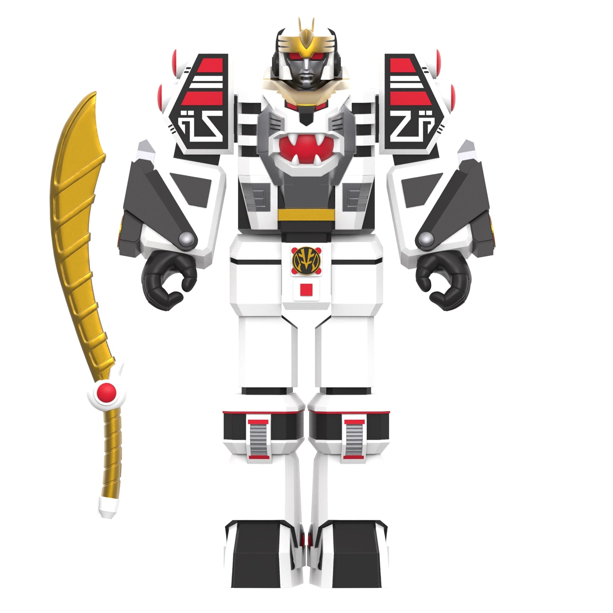 White Tigerzord (Warrior Mode) - Mighty Morphin Power Rangers Reaction Figure Wave 4 by Super7