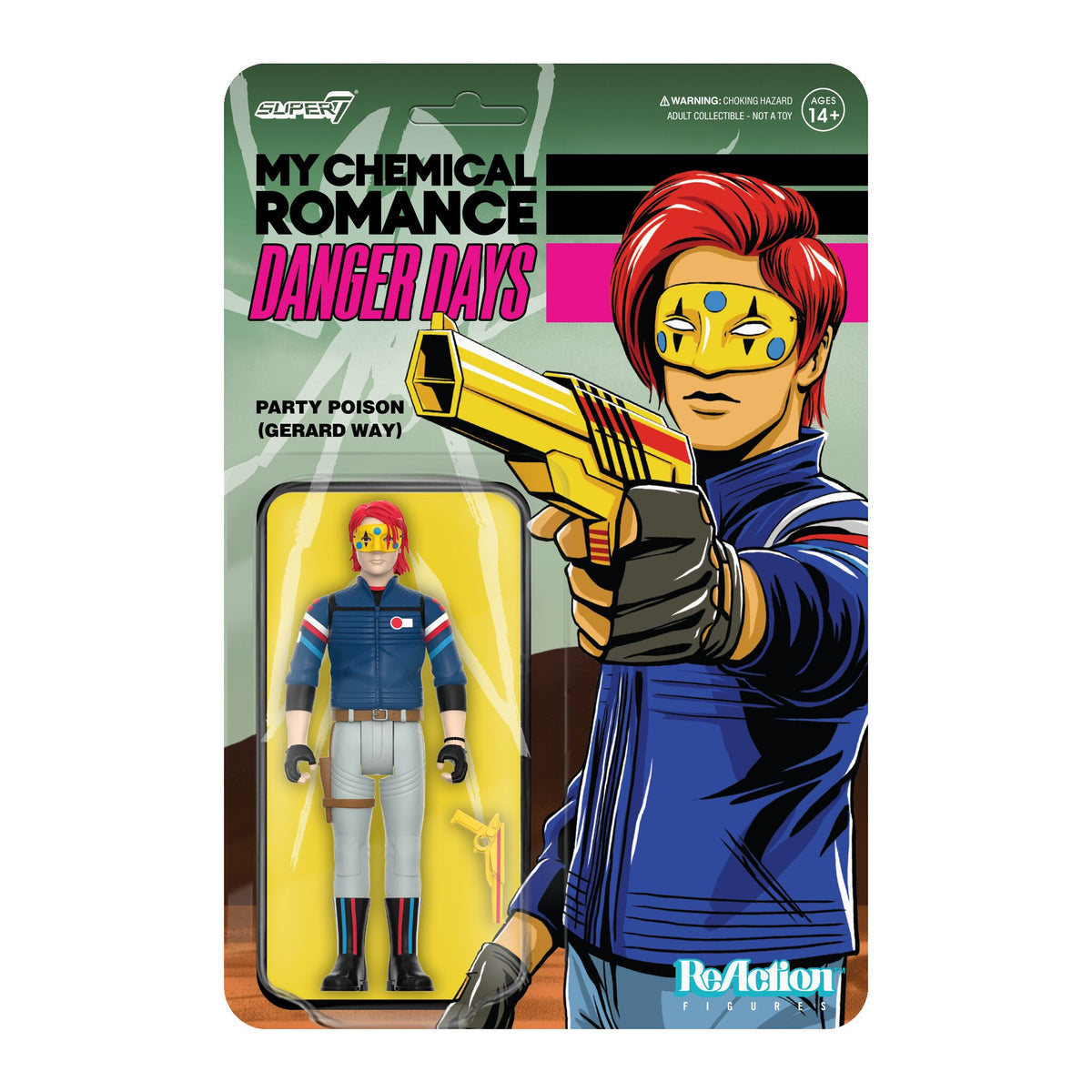My Chemical Romance (Danger Days) - Party Poison W1 ReAction Figure Super7 *PUNCHED