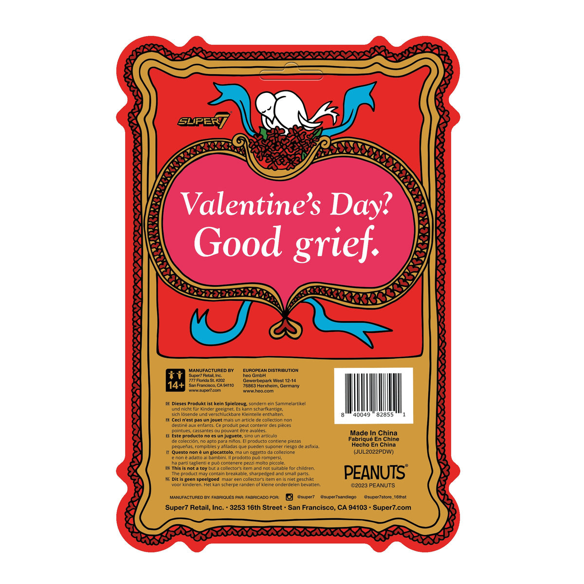 Peanuts ReAction "I Hate Valentine's Day" Charlie Brown Figure - Peanuts by Super7