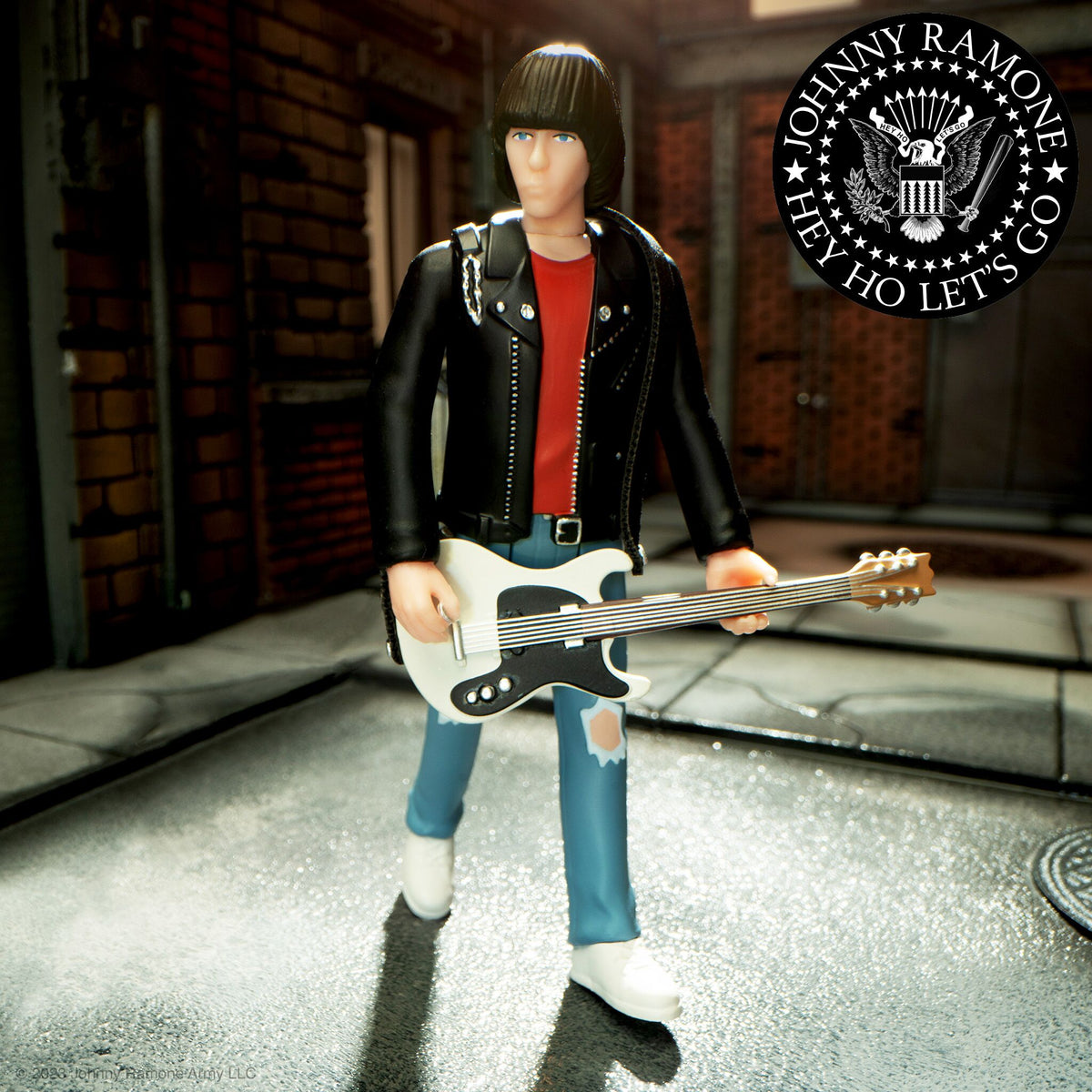 Johnny Ramone - Johnny Ramone W1 ReAction Figure Super7 *PUNCHED