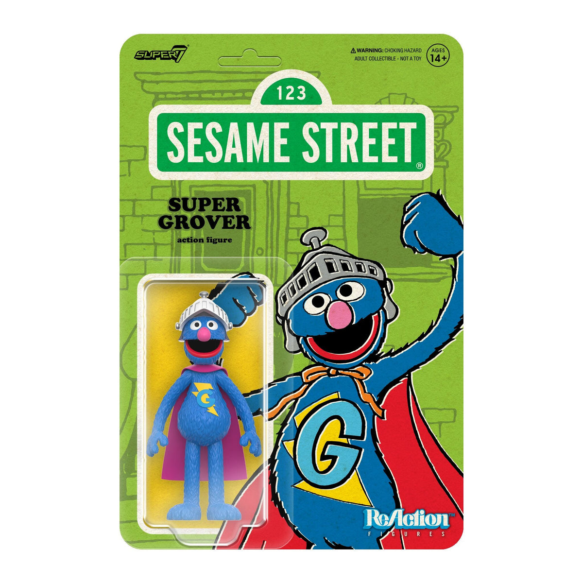 Super Grover - Sesame Street ReAction Figure by Super7