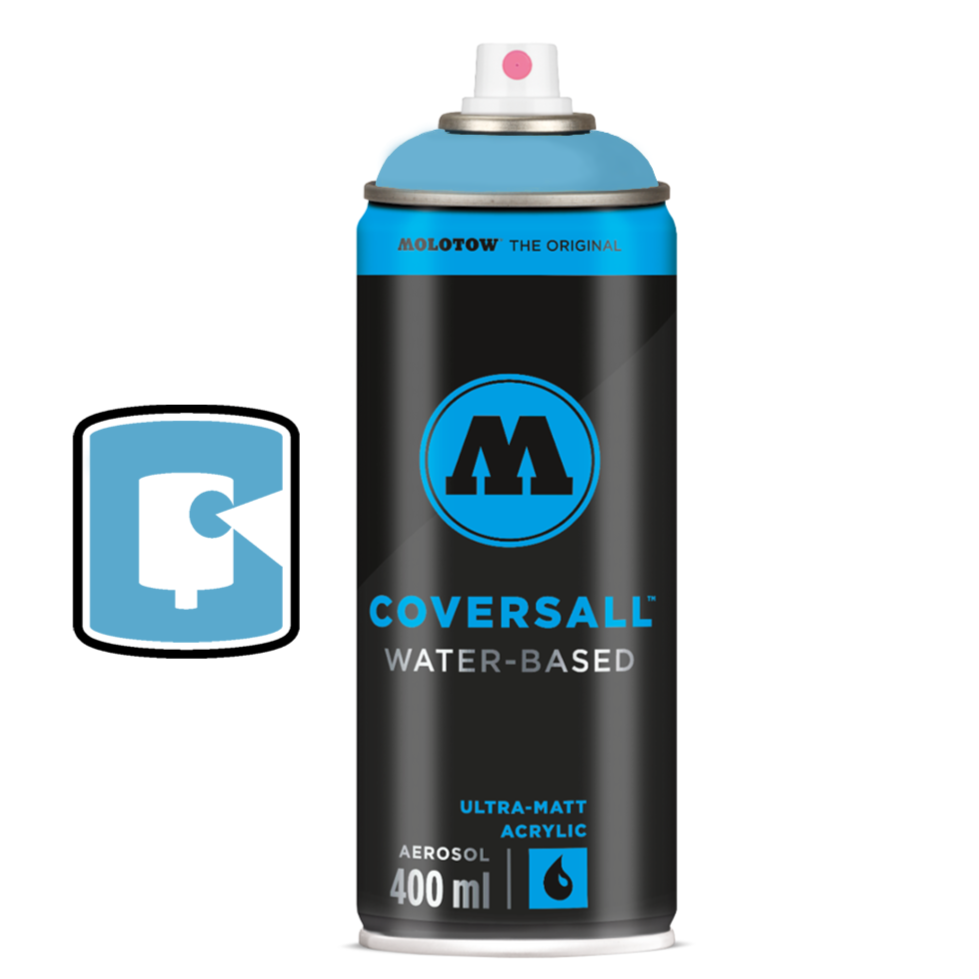 Shock Blue Middle Molotow Coversall Water-Based 400ML Spray Paint