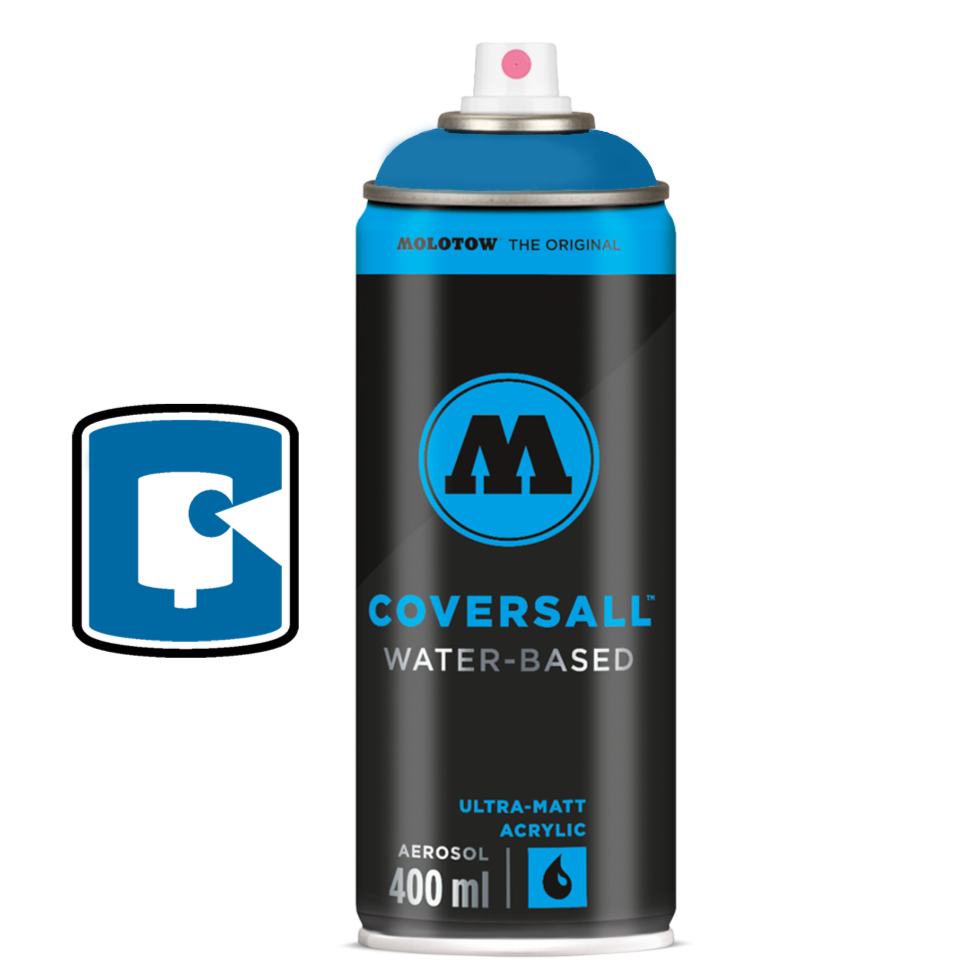 Tulip Blue Middle Molotow Coversall Water-Based 400ML Spray Paint