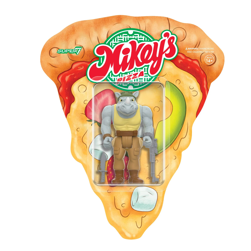 Rocksteady (Weird Pizza To Go) - Teenage Mutant Ninja Turtles ReAction Figure by Super7