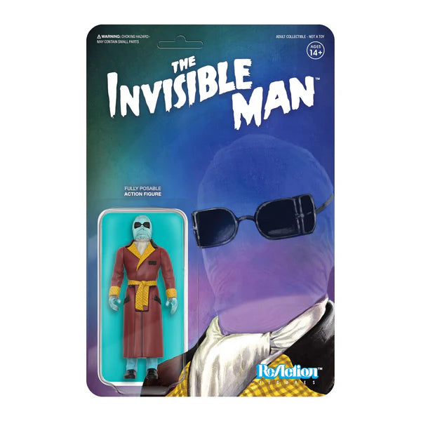 Invisible Man (Clear) ReAction Figure - Universal Monsters by Super7