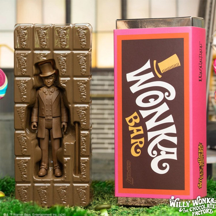 Willy Wonka in Chocolate Bar - ReAction Figure by Super7