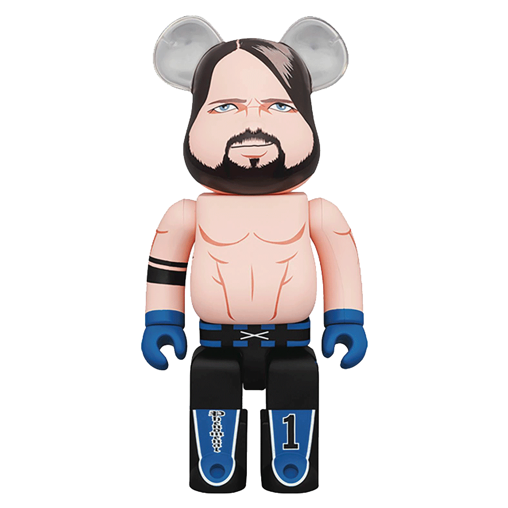 AJ Styles - WWE 100% and 400% Bearbrick Set by Medicom Toy