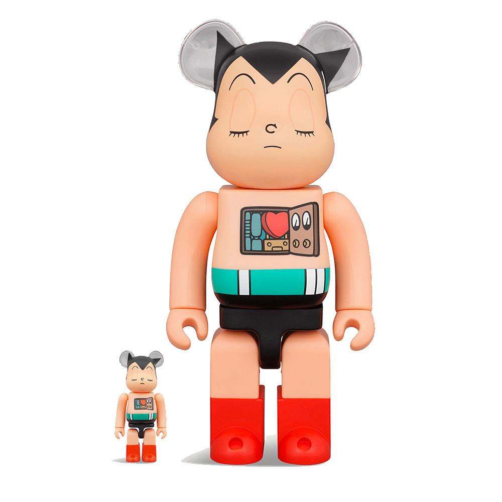 Astroboy (Sleeping Version) - 100% and 400% Bearbrick Set by Medicom Toy