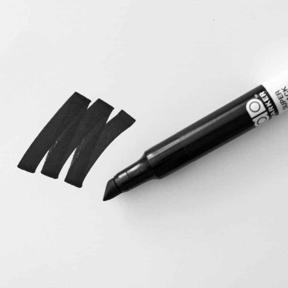 Super Black Chartpak Chisel Handstyle Marker
