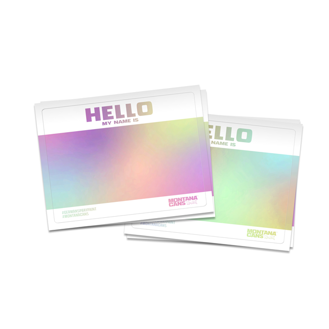 "Hello My Name Is" Montana Sticker Hologram
