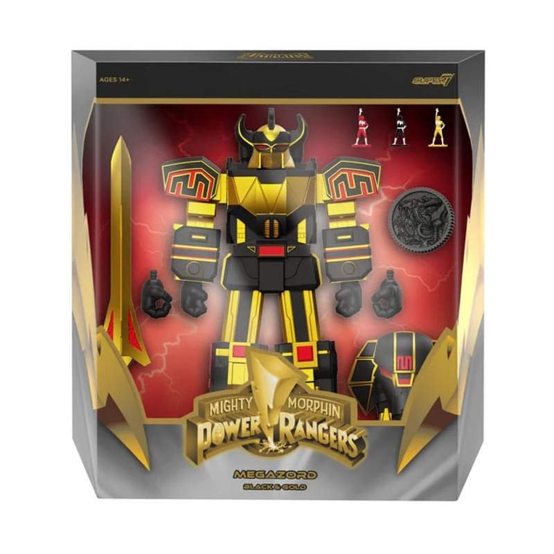 Megazord (Black &amp; Gold) - Mighty Morphin Power Rangers - ULTIMATES! Figure by Super7
