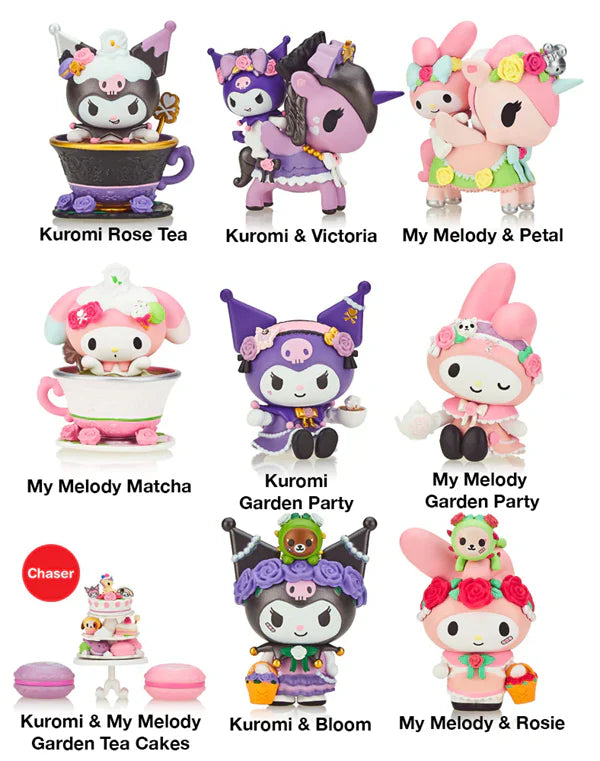 Tokidoki X Hello Kitty Kuromi & My Melody Garden Party Blind Box