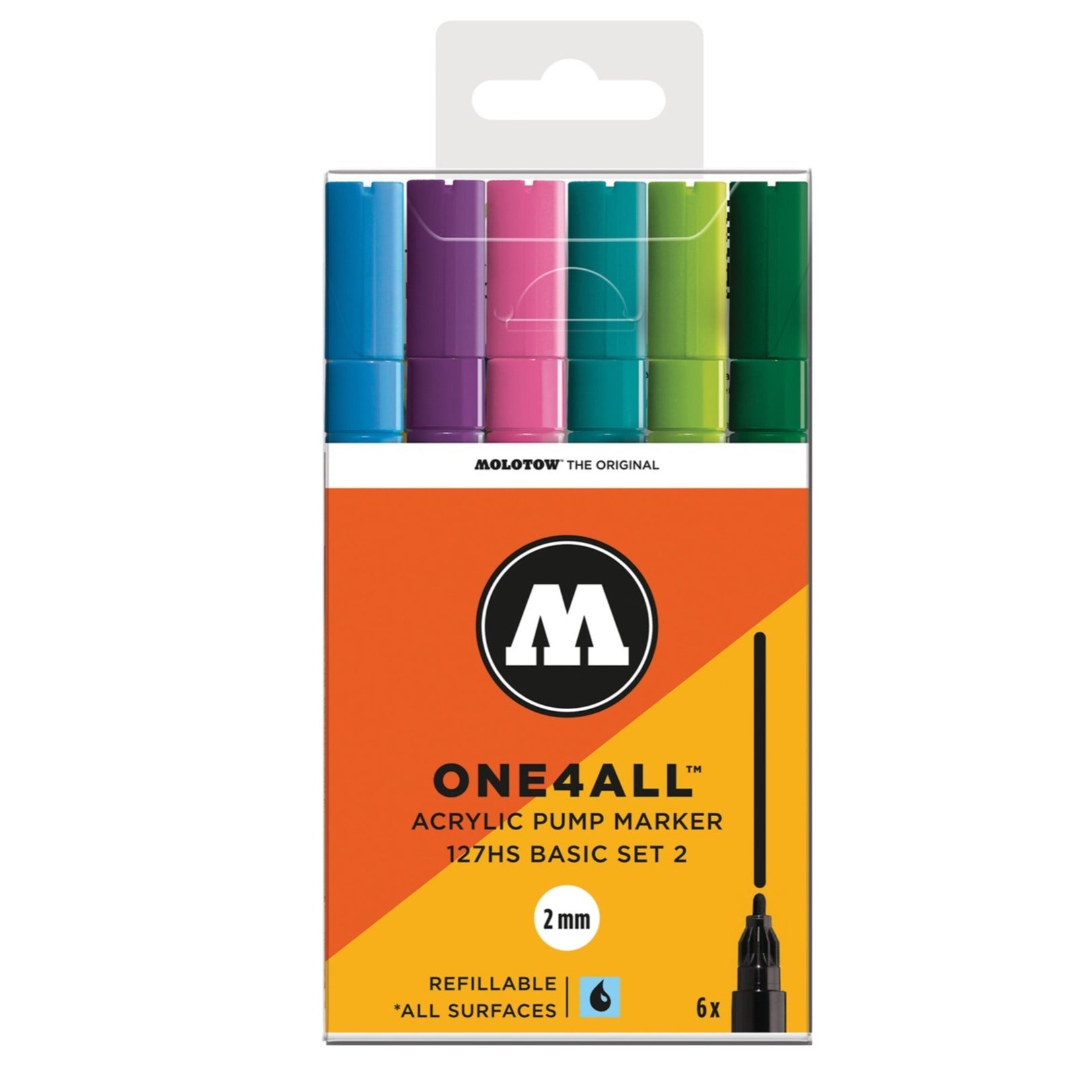 Molotow One4All 127hs Basic 2 - 6 Markers Set