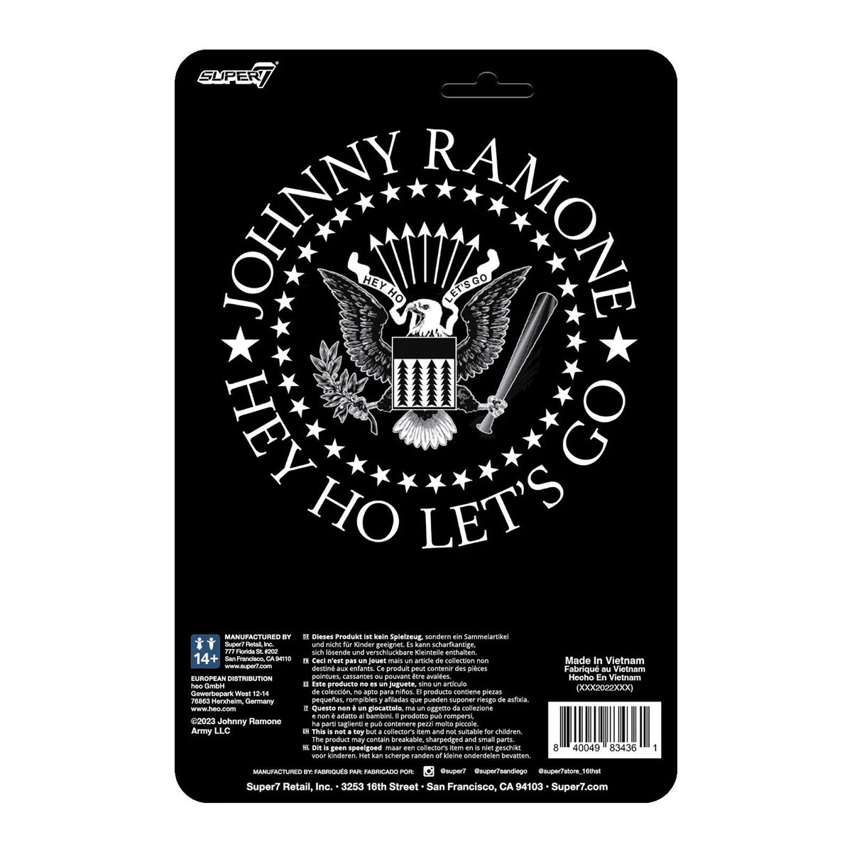 Johnny Ramone - Johnny Ramone W1 ReAction Figure Super7