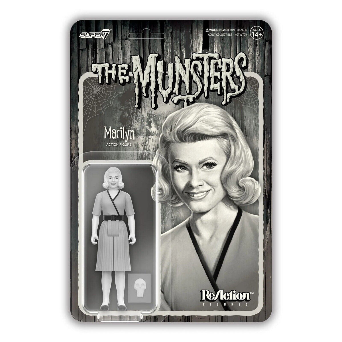 Marilyn Munster (Grayscale) - Munsters W3 ReAction Figure Super7