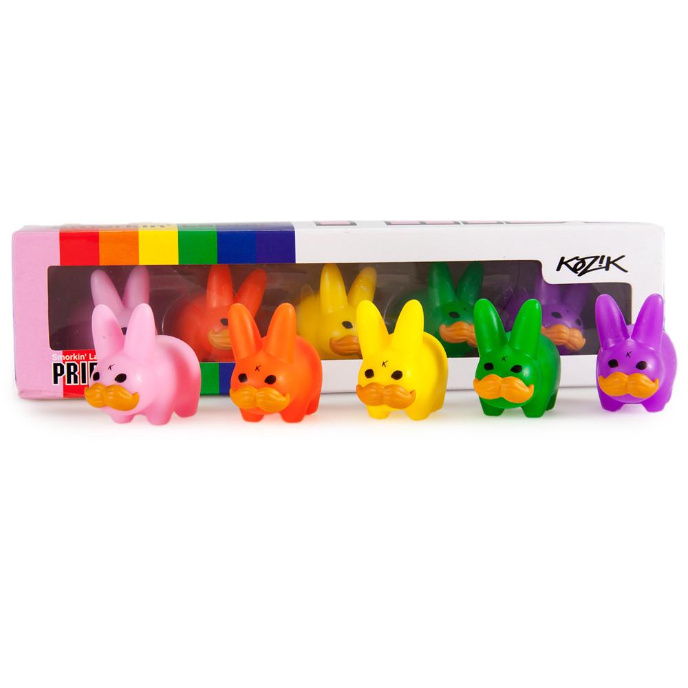 Pride' Stache Labbit Art Toy 5-Pack by Frank Kozik