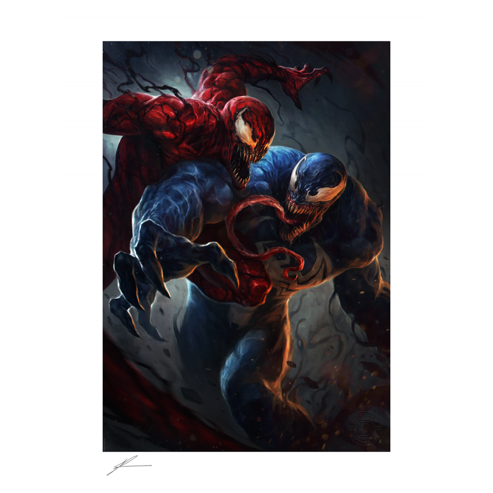 Venom vs Carnage 18 x 24” Giclée on Paper Art Print by Richard Luong