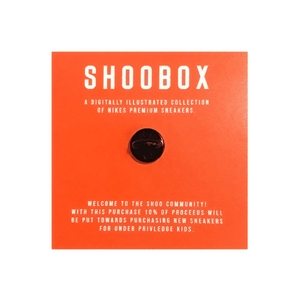 ShooBox Air Max 1 White Black pin