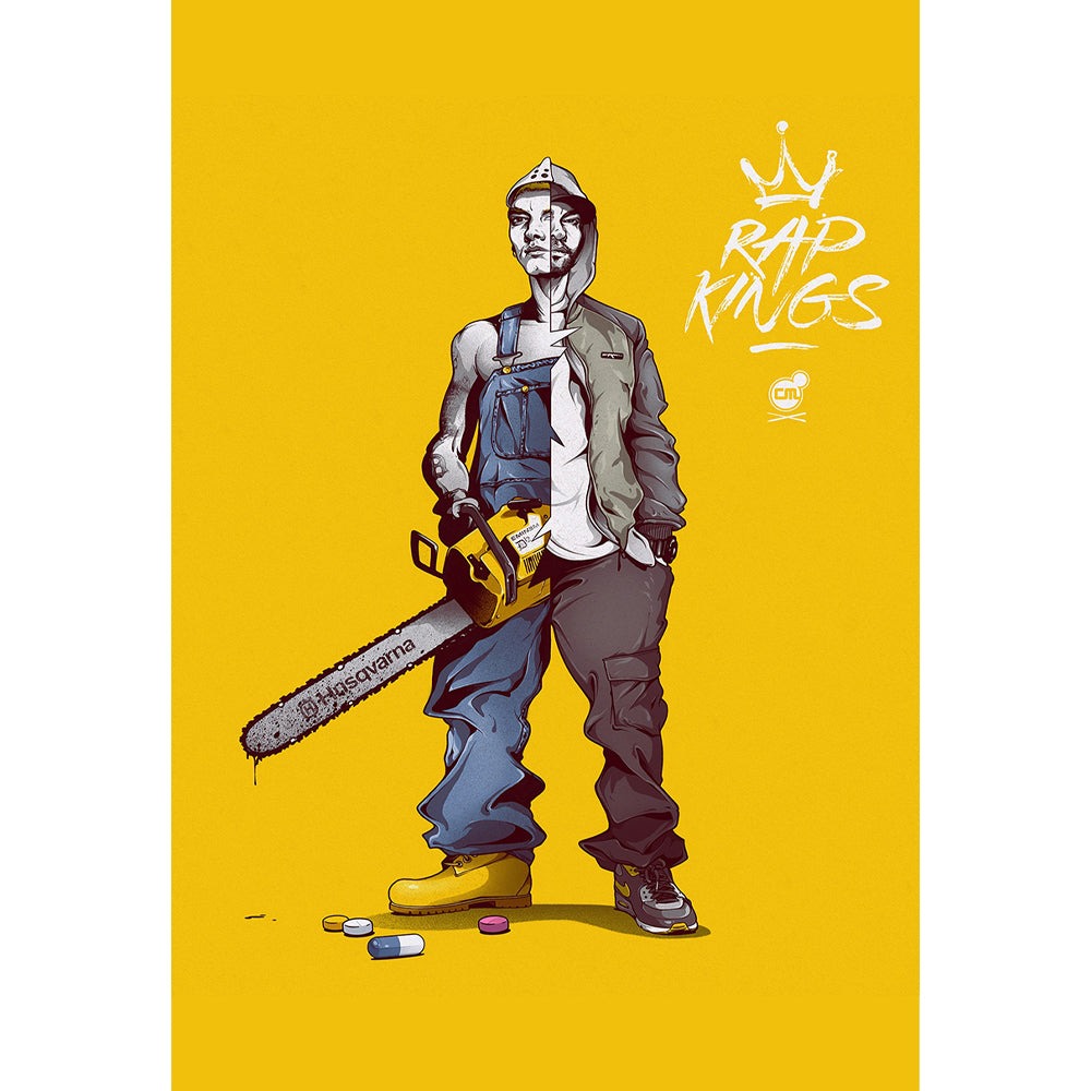 Eminem Rap Kings Re-Illustrated Emcees Print By Chris B. Murray