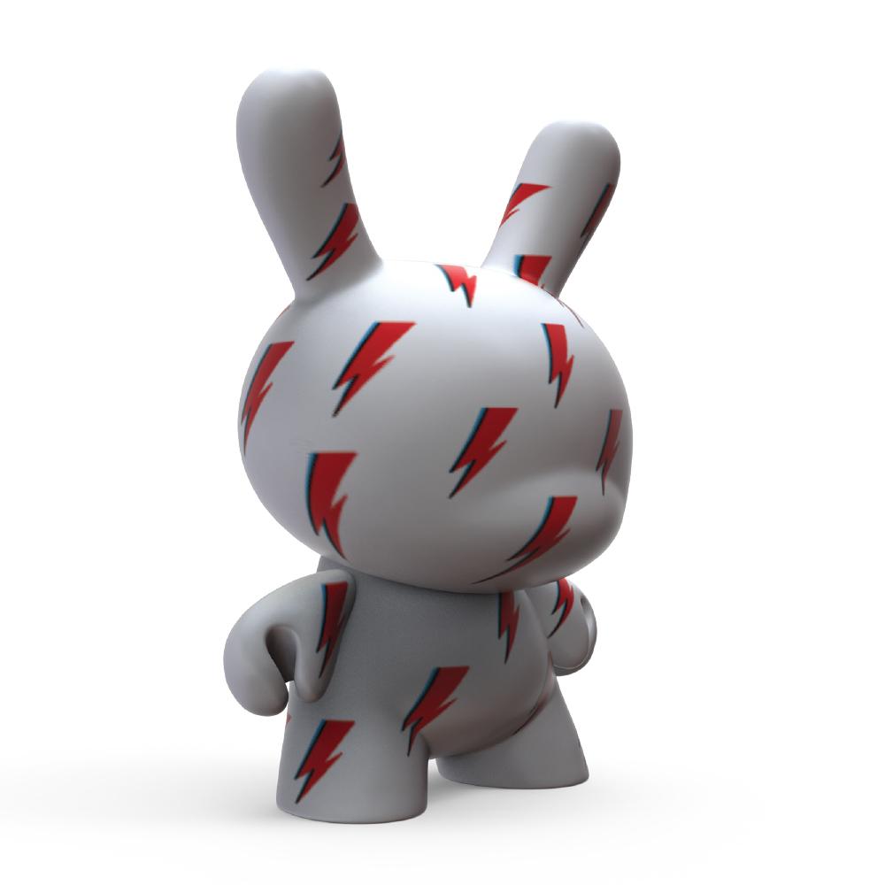 Kidrobot X David Bowie Icon Lightning Bolt 8&quot; Dunny Art Figure By Kidrobot