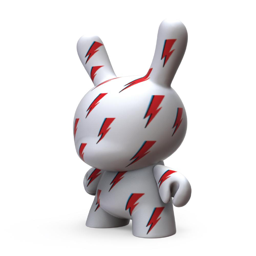 Kidrobot X David Bowie Icon Lightning Bolt 8&quot; Dunny Art Figure By Kidrobot