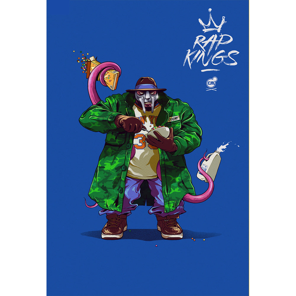 Mf Doom Rap Kings Re-Illustrated Emcees Print By Chris B. Murray