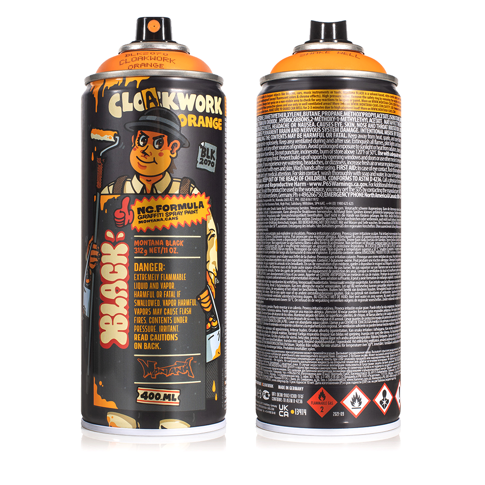 Black Artist Edition Cloakwork orang - Montana 400ml Collectors Spray Paint