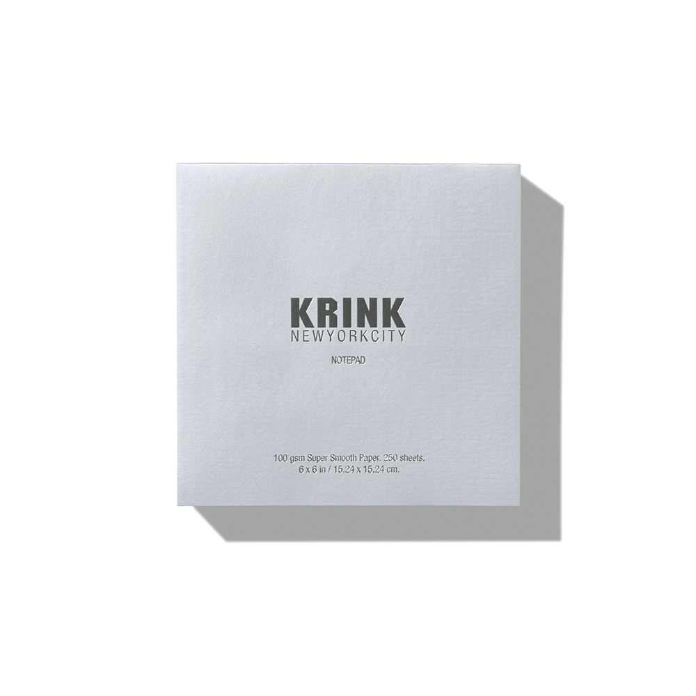 Krink Notepad- 6 x 6 inches with 250 plain pages super smooth paper