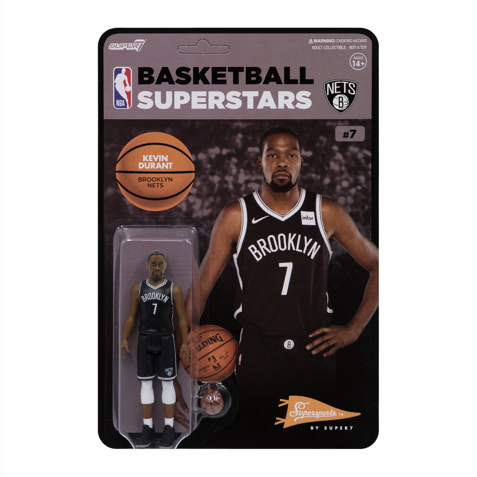 NBA Supersports Figure - Kevin Durant (Nets) by SUPER7