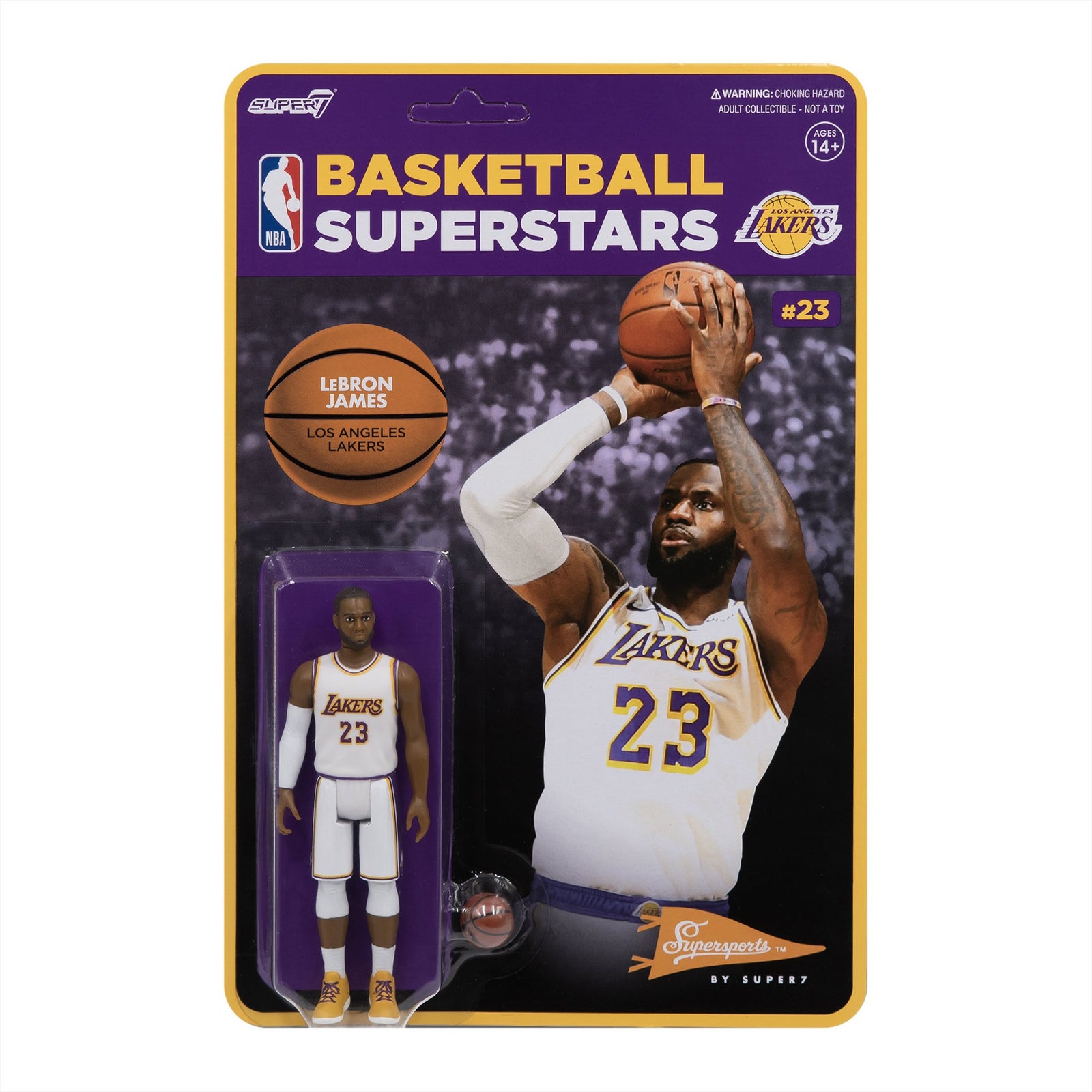 NBA Supersports Figure - LeBron James Alternate Jersey (Lakers) by Super7