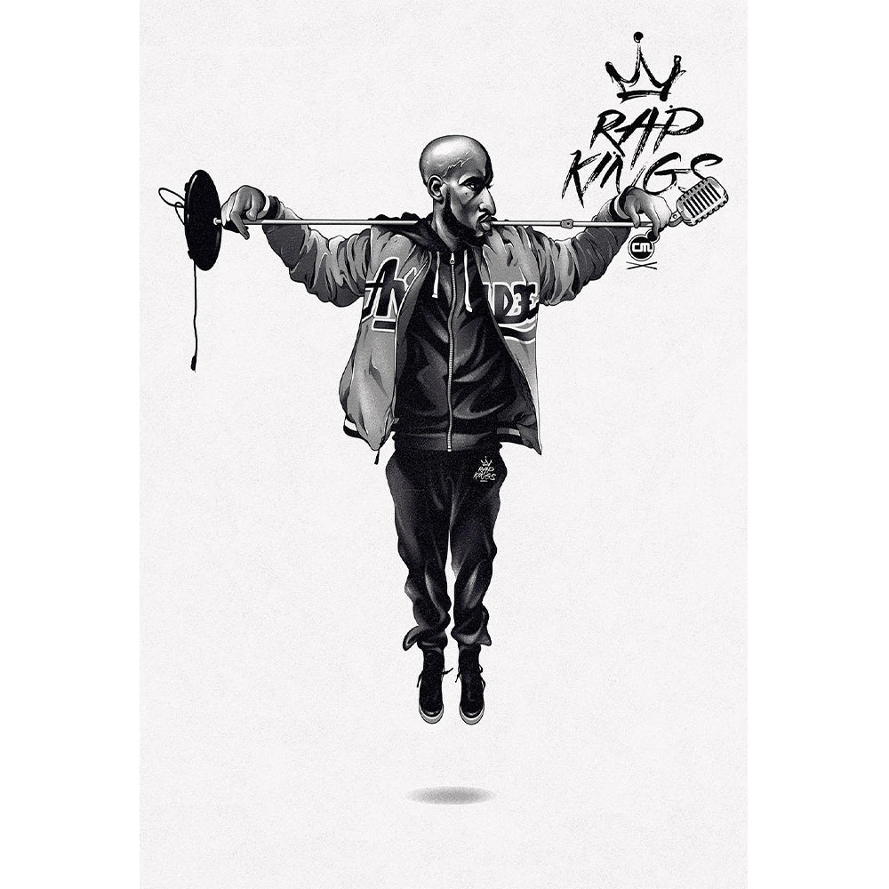 Rakim RAP KINGS RE-ILLUSTRATED EMCEES Print by Chris B. Murray