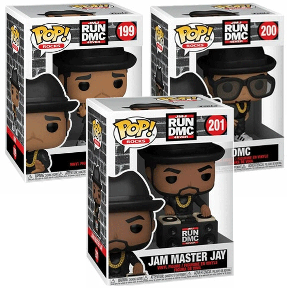 Run DMC Jam Master Jay, Run, and DMC! FUNKO POPs #199, #200 and #201