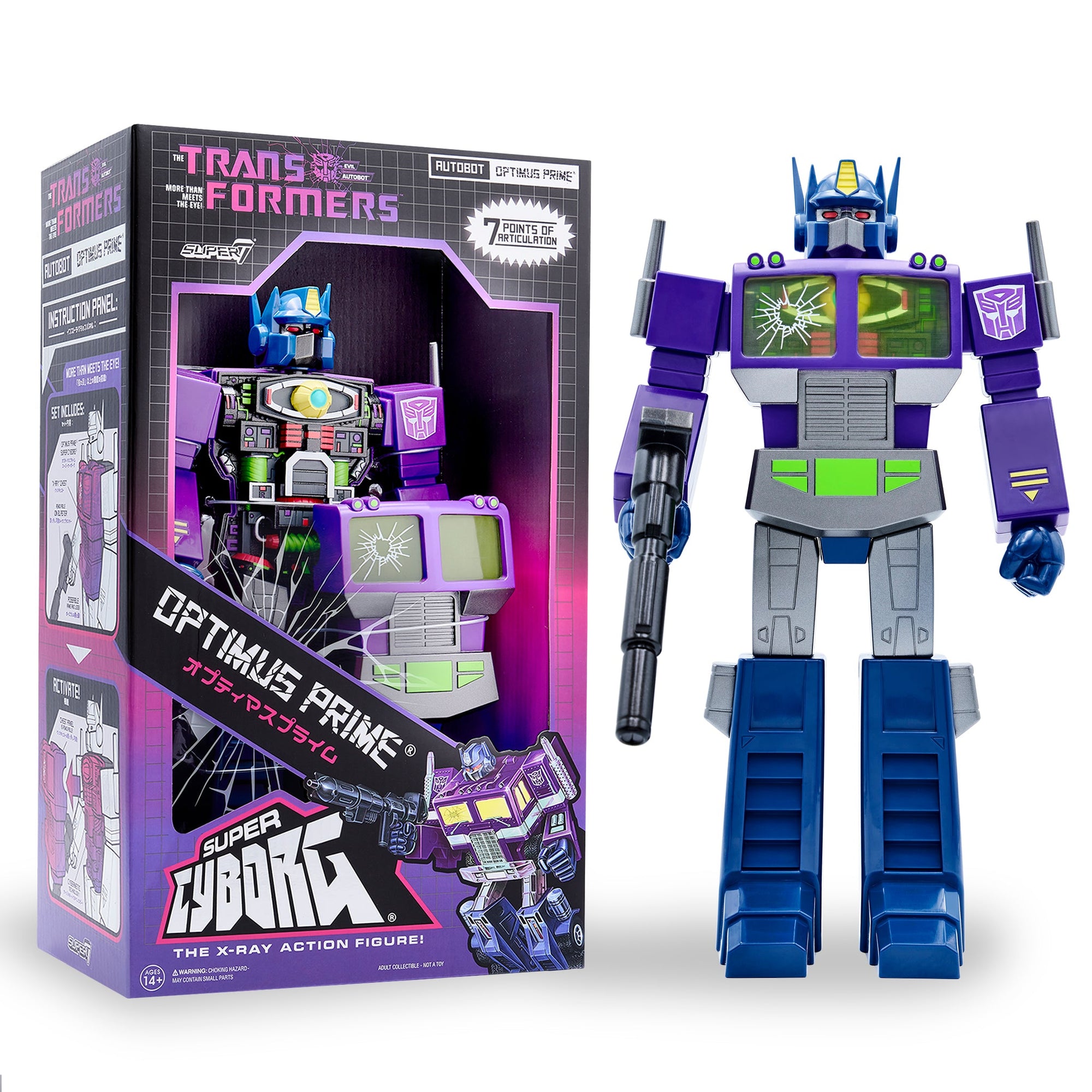 Optimus Prime﻿ (Shattered Glass Purple) - Transformers Super Cyborg by Super7